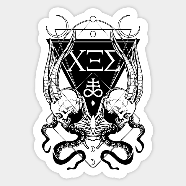 ΧΞΣ (666) the Number of the Beast Sticker by Von Kowen